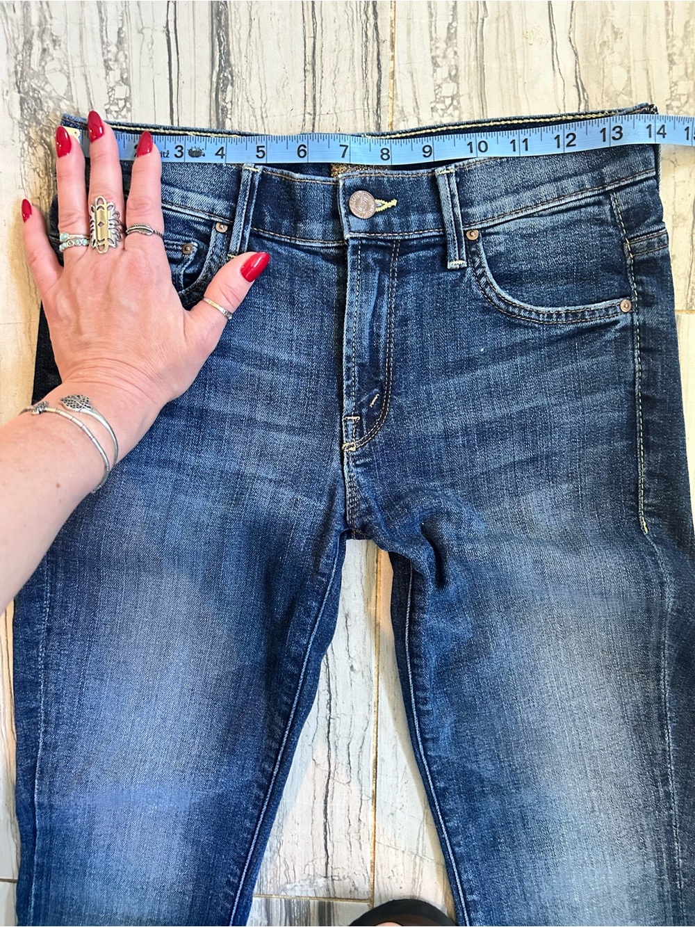 MOTHER The Slacker Mid Rise Flare Stretch Jeans in Spellbound in Seattle - Picture 12 of 15